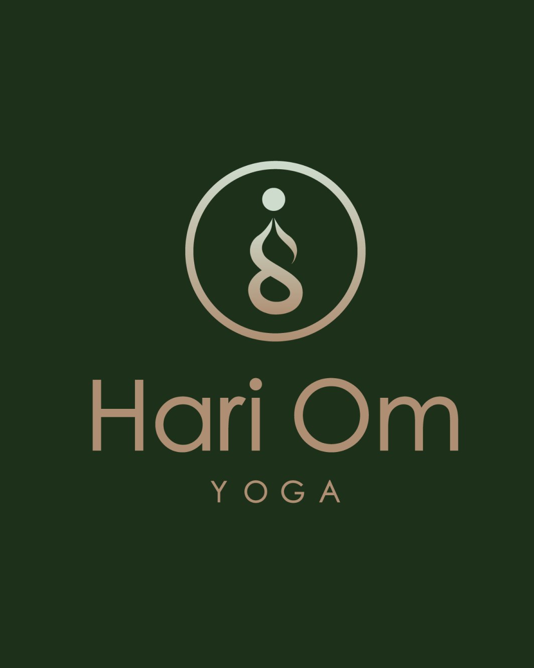 Il logo Hari Om Yoga, versione scura