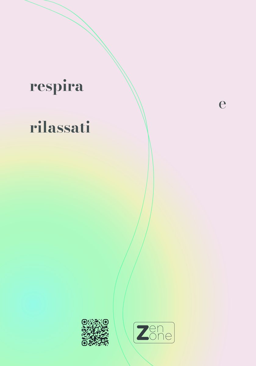 Manifesto: “respira e rilassati” su sfumatura